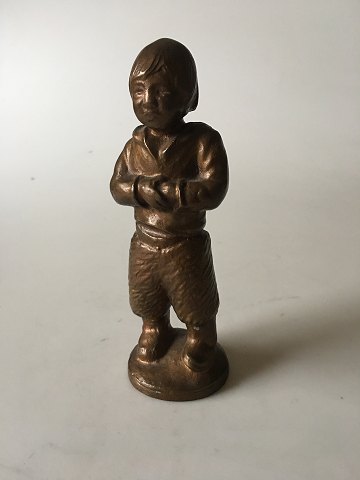 Greenland Boy in Bronce by Brdr. Grage Foundry. Signed TR 1939