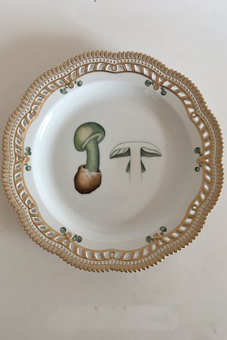 Royal Copenhagen Flora Danica/Fungi Stor gennembrudt Spisetallerken No 381 
gammelt nummer 3574