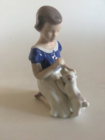 Bing & Grondahl Figurine Girl with Puppy No. 2316