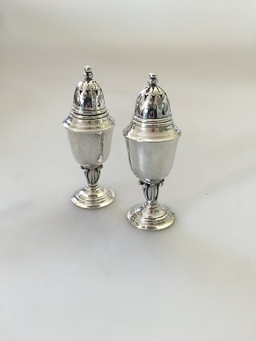 Georg Jensen Sterling Sølv Salt og Peber bøsser No 180 Tidlig