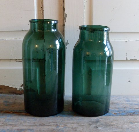 Grønne 1800tals sylteglas