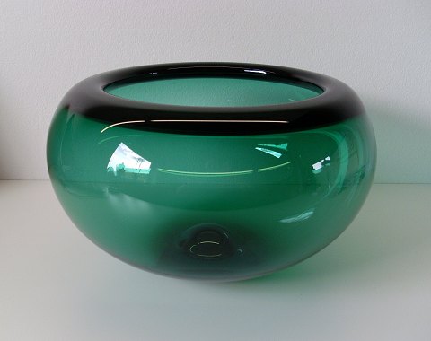 Holmegaard, smaragd grøn Provence skål, designet af Per Lütken