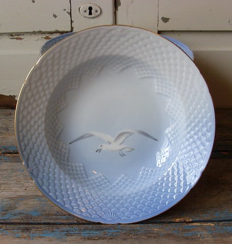 B&G Seagull with gold edge large soup plate no. 22