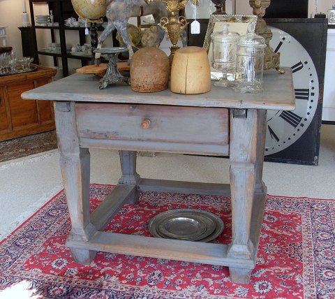Danish gray painted Baroque table approx. 1750