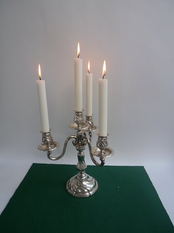 4-armed candlestick in silver, Denmark 1937.