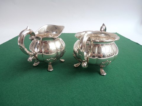 Sugar and cream set in silver, Denmark 1959.