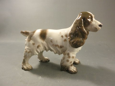 Porcelænsfigur af Cocker Spaniel fra Bing og Grøndahl, nr 2095