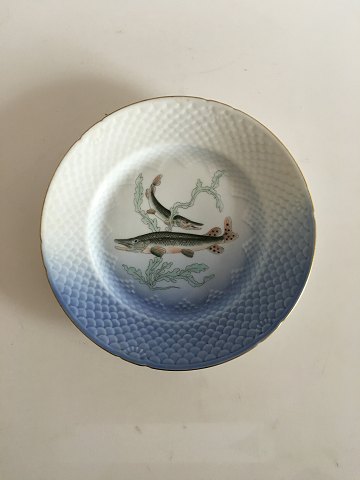Bing & Grondahl Seagull with Gold Fish Luncheon Plate No 26/4 Pike