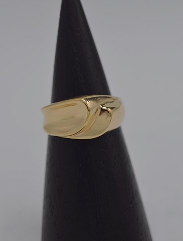 14k guldring. Str. 54,5