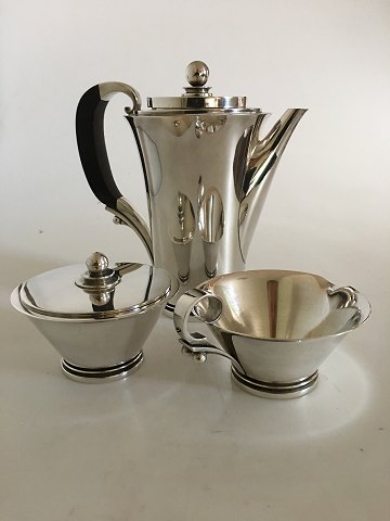 Georg Jensen "Pyramid" Sterling Silver Coffee Set No. 600 B