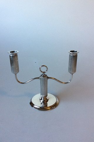 Georg Jensen 2-Armet Lysestage i Sterling Sølv af Sigvard Bernadotte No. 855D