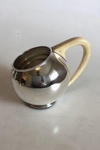 F. Hingelberg Aarhus Sterling Silver Spherical Pitcher with Handle of Bone