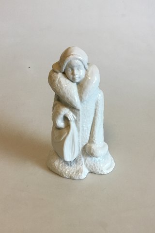 Bing & Grondahl undecorated figurine of Girl with Bag