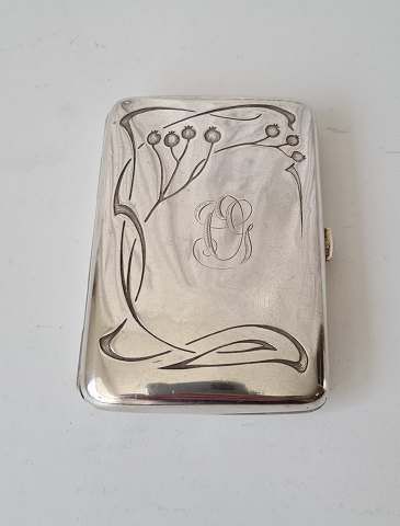 German Art Nouveau cigarette case in silver