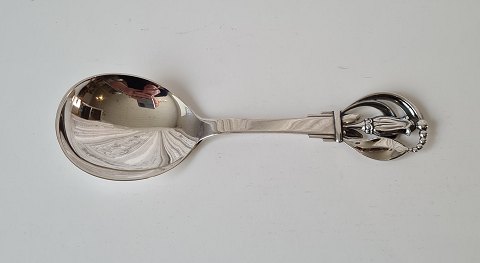 Beautiful ornamental serving spoon in sterling silver from W&S.Sørensen in 
Horsens.