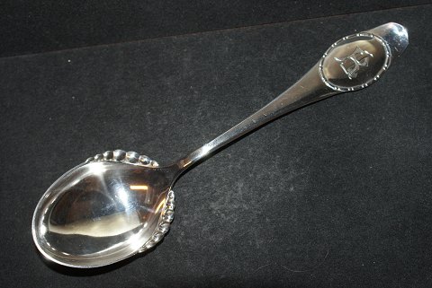 Serving spoon m / Edge Bead Medallion Silver with engraved initials