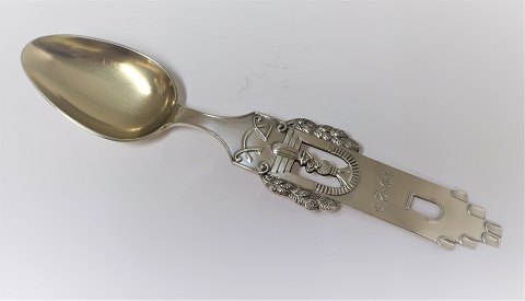 August Thomsen. Silber Weihnachtslöffel 1925. (830). Länge 17,5 cm