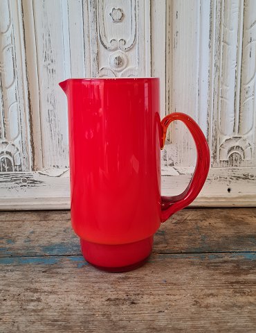 Holmegaard Palette orange / red jug 20 cm.