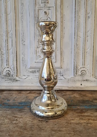 1800s candlestick in mercuri silver 28 cm.