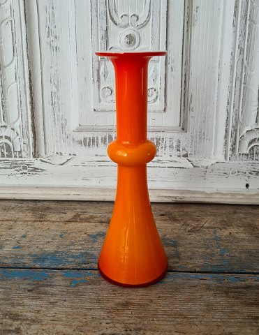 Holmegaard orange Carnaby vase 21 cm.