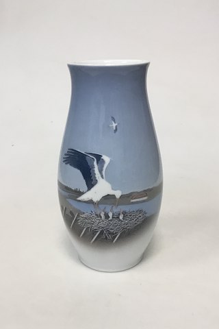 Bing & Grondahl Art Nouveau Vase with Stork Nest No 1302/6250