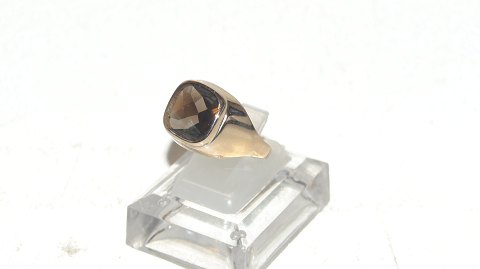 Elegant #Herrering med #brun sten i 8 karat guld