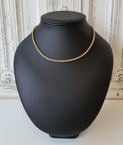 Bjørn Borg - Cordel necklace in 8 kt gold 45 cm.