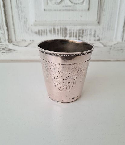 Baroque cup in silver dated 1752