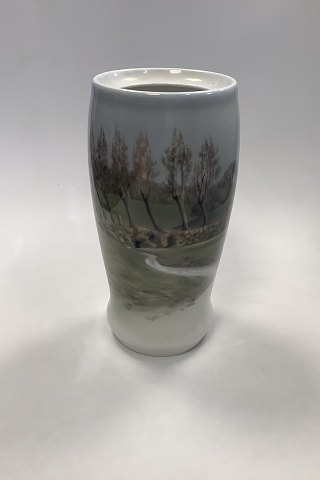 Bing and Grondahl Art Nouveau Vase with flowers By Clara Nielsen No. 6760 / 95
