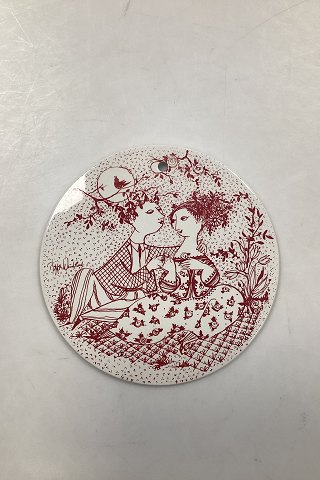 Bjørn Wiinblad: Red May plate from Nymølle - HARMONI