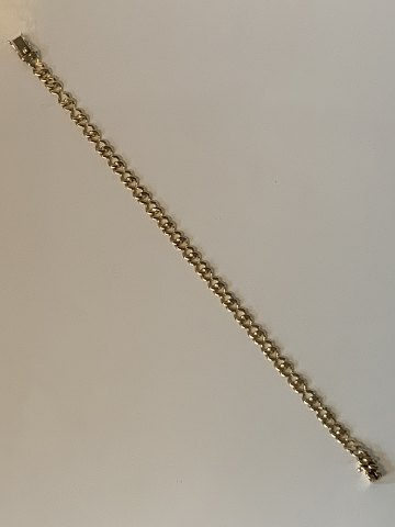 Panser Armbånd 14 karat guld
Stemplet ICH 585
Længde 20,3 cm ca
Brede 5,55 mm ca
Tykkelse 1,85 mm ca