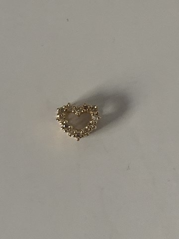 Hjerte Vedhæng i 14 karat Guld med Brilliant
Stemplet 585
Højde 7,34 mm ca