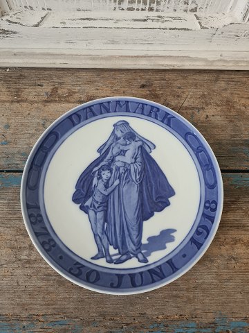 Royal Copenhagen Commemorative plate - Odd Fellow plate on the occasion of the 
40th anniversary of the establishment of Denmark