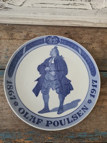 Royal Copenhagen Mindeplatte - Olaf Poulsen platte udført til fordel for 
skuespillerforeningen 1867 - 1917