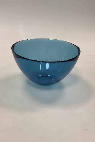 Orrefors Fuga Round Glass Bowl in Blue Sweden