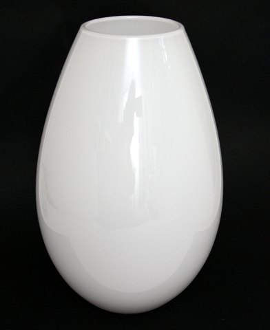 Stor hvid Cocoon vase, Holmegaard