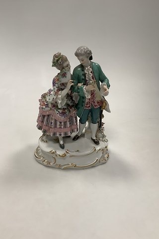 Meissen Figur Par i Rococotøj August Ringler Model O 158