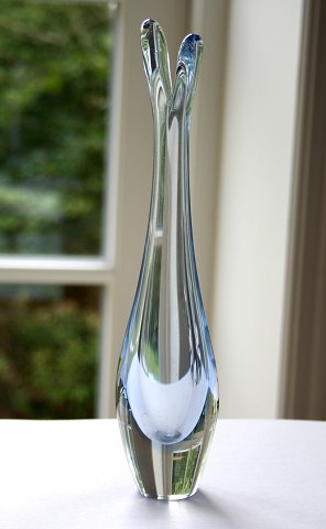Aquablå næbvase, Holmegaard