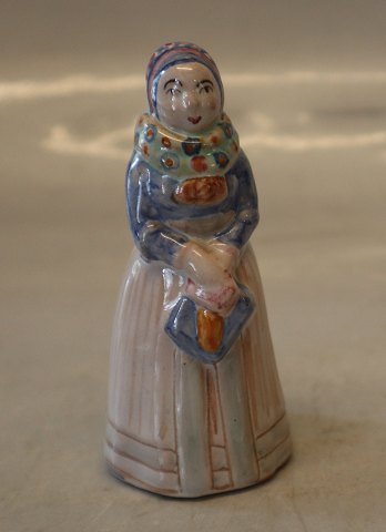 L. Hjorth miniature kvinde med taske 9 cm