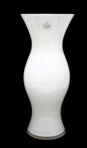 Hvid vase, Quadro, Holmegaard