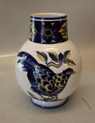 818 Vase 21 cm (1737818) Royal Copenhagen Faience Blue Pheasant Chr. Joachim 
Aluminia