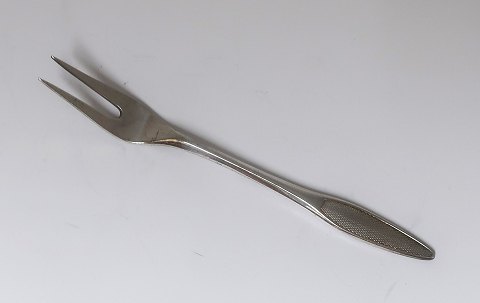 Kongelys. Sølvplet bestik. Pålægsgaffel. Længde 15,5 cm