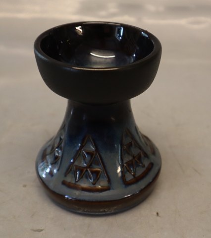 Soeholm 3339 Blue candelstick / vase 9.5 cm EJ 64 Series Design Einer Johansen - 
Bornholm pottery  from Soeholm
