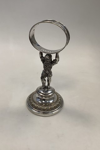 Watch holder in Silverplate with a forest man