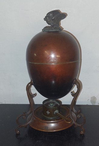 Antique copper egg stand