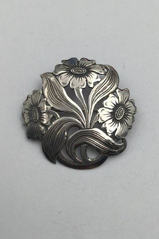 F. Matzen Silver Flower Brooch