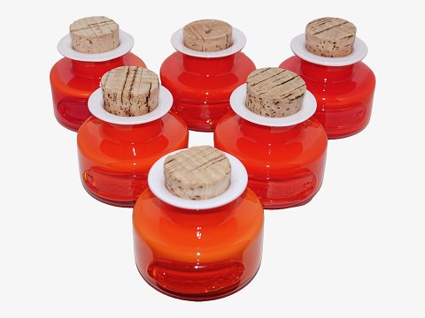 Holmegaard 
Red Palet spice jar with no text