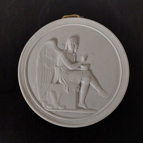 Royal Copenhagen bisquit plate with "Sculptor