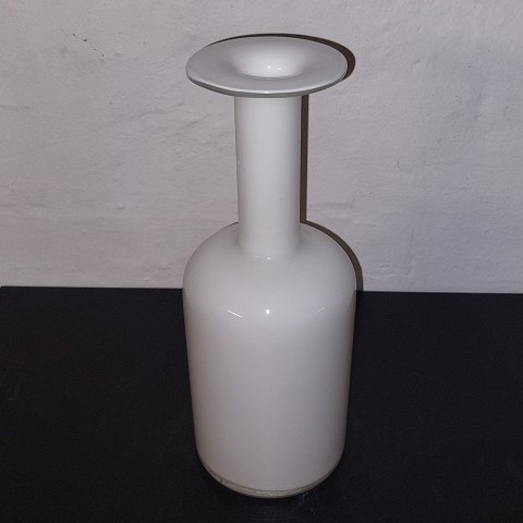 White Holmegaard bottle flask vase in glass