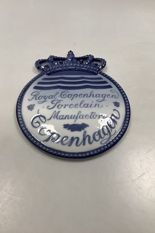 Royal Copenhagen English Dealer sign with Crown